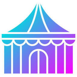 Circus tent icon