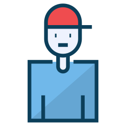 Delivery man icon