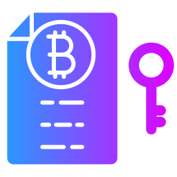 Bitcoin encryption icon