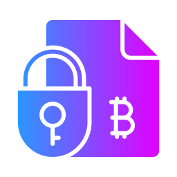 Bitcoin encryption icon