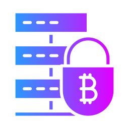 Bitcoin encryption icon