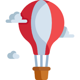 Hot air balloon icon