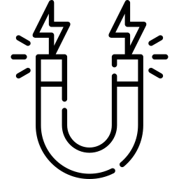 campo magnetico icona