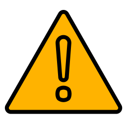 Warning sign icon