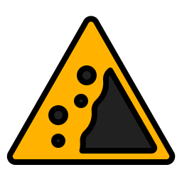 Falling rocks icon