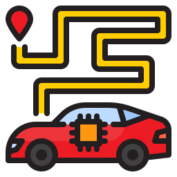 Autonomous car icon