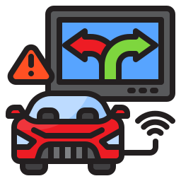 Autonomous car icon