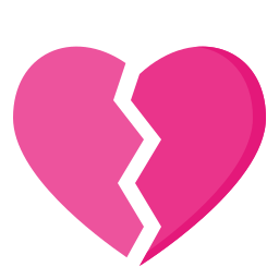 Broken heart icon