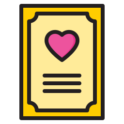 Wedding card icon