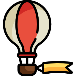 Hot air balloon icon