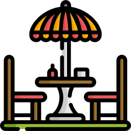 Chair and table icon