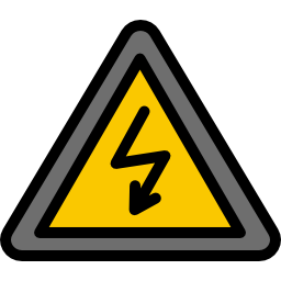 elektrisches warnschild icon