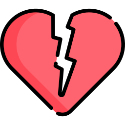 Broken heart icon