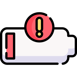 niedriger batteriestatus icon