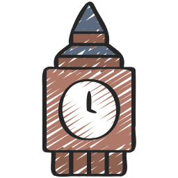 Tower clock icon