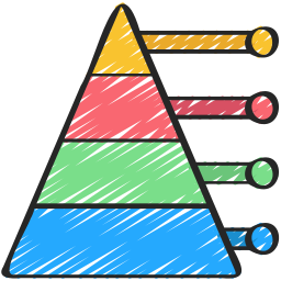 graphique pyramidal Icône