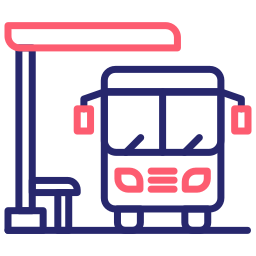 fermata dell'autobus icona