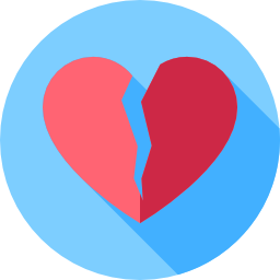 Broken heart icon