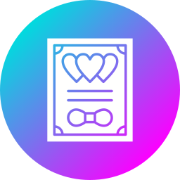 Wedding certificate icon