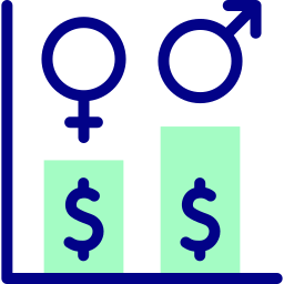 Écart de rémunération entre les sexes Icône