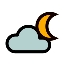 Cloudy night icon