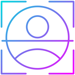 scanner de visage Icône