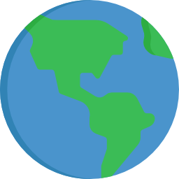 Earth globe icon