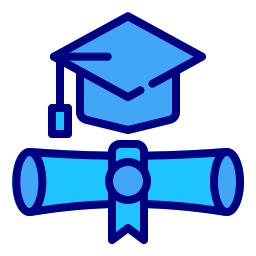 Graduation diploma icon