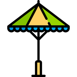 Sun umbrella icon