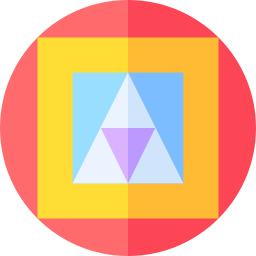 Square in circle icon