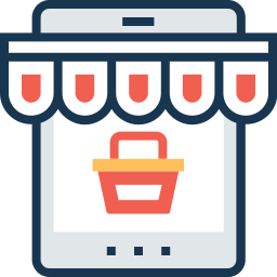 Mobile shopping icon