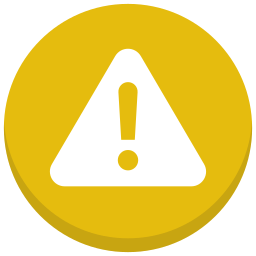 Warning sign icon