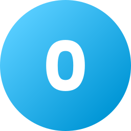 Number zero icon