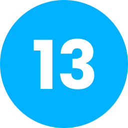 numéro 13 Icône