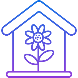 Green house icon