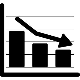 perda de gráfico financeiro Ícone