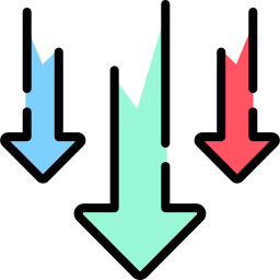 Arrows down icon