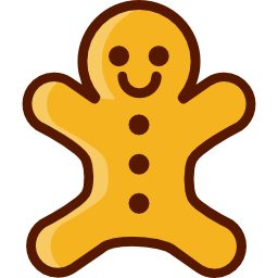 Gingerbread man icon