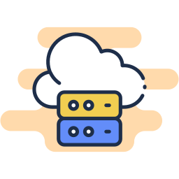 Cloud hosting icon