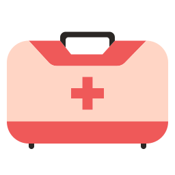 First aid bag icon