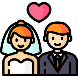 結婚式のカップル icon