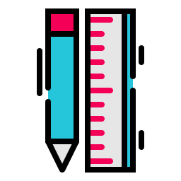 lápis e régua Ícone