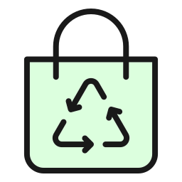 wiederverwertbare tasche icon