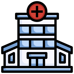 Hospital building icon