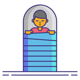 Sleeping bag icon