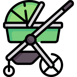 Baby carriage icon