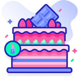 Birthday cake icon