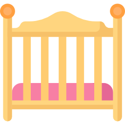 Baby bed icon