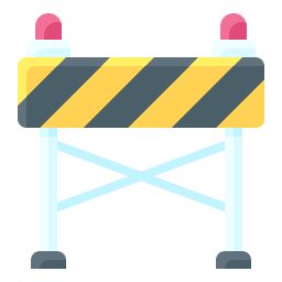 Traffic barrier icon