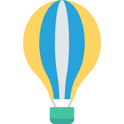 Hot air balloon icon